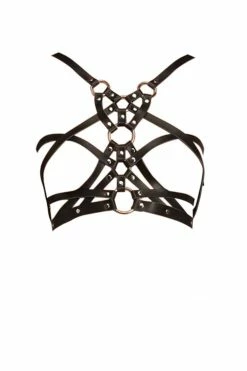VoyeurX Seduction Leather Harness Bras