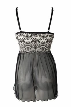 Eros Veneziani Femme Fatale Eros Bicolor Lace Babydoll