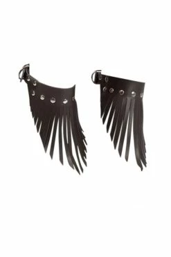 VoyeurX Fringe Leather Anklets