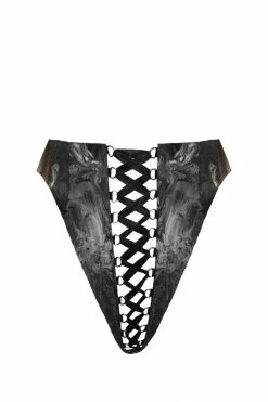 Elissa Poppy Alexis Lace Up Latex Knicker