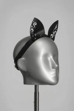 VoyeurX Lilly Leather Cat Ears Silver Fox