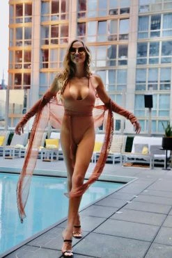 Bodysuits & Tops Rose Quartz Demery Jayne Lace Kimono