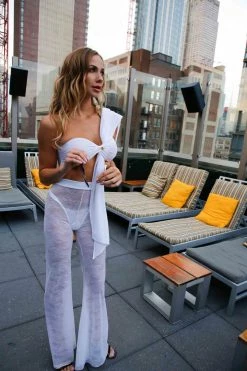 Demery Jayne White Wren Wrap Bodysuits & Tops