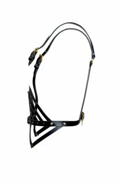 Love Lorn Lingerie Toys & Accessories Diamanté Black Leather Waist Harness