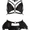 VoyeurX Lingerie Sets Fringe Boho Kink Leather Set