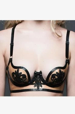 Elissa Poppy Bras Maia Latex Quarter Cup Bra