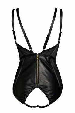 Something Wicked Mia Leather Bodysuit Bodysuits & Tops