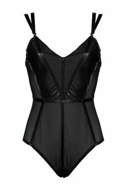 Something Wicked Mia Leather Bodysuit Bodysuits & Tops