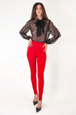 Hot Couture Claire Sissi Pure Silk Chiffon Pussy Bow Blouse Panties