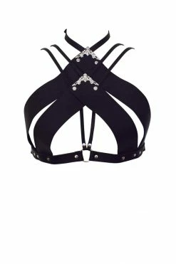 Love Lorn Lingerie Song High Neck Leather Bra Bras