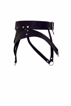 Love Lorn Lingerie Song Leather Peplum Belt Silver Fox