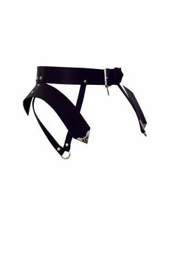 Love Lorn Lingerie Song Leather Peplum Belt Silver Fox