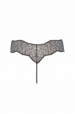 Bracli Sydney Italian Lace Dark Pearl Thong Panties