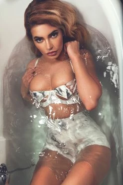 Elissa Poppy Thecla Peep White Latex Bra