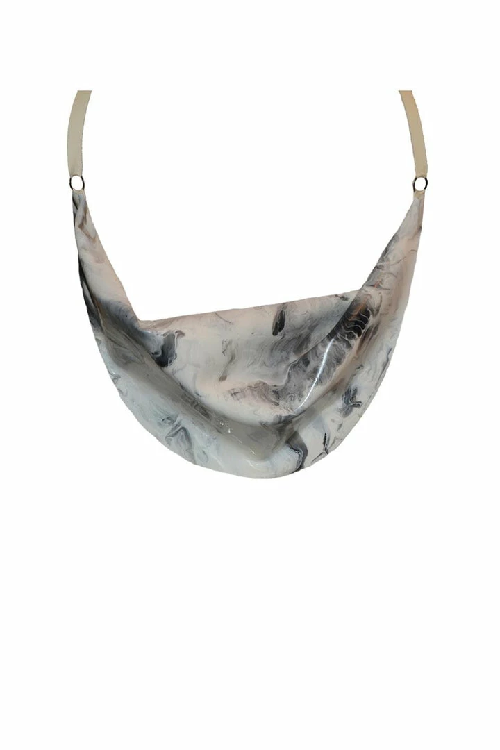 Wholesale 🎁 Elissa Poppy Bodysuits & Tops Erebia Cowl White Latex Top ⭐ 4 Elissa Poppy Bodysuits & Tops Erebia Cowl White Latex Top