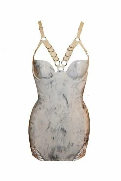 Elissa Poppy Hesperia Harness Latex Dress