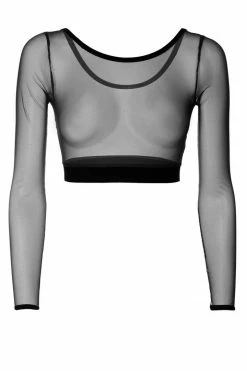 Mila Krasna Aleksandra Sheer Crop Top