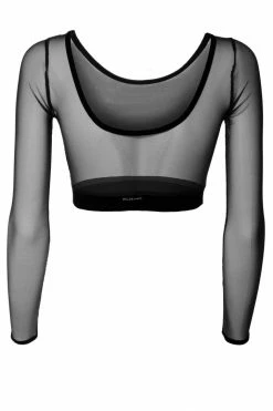 Mila Krasna Aleksandra Sheer Crop Top