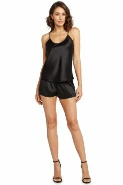 Avery Rose Lingerie Chiara Silk Cami Set – Bronze Beaded Straps Lingerie Sets