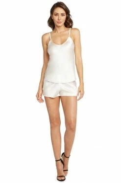 Avery Rose Lingerie Chiara Silk Cami Set β Gold Swarovski Straps Lingerie Sets