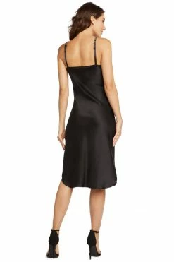 Avery Rose Lingerie Madison Silk Slip Dress – Bronze Beaded Straps