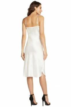 Avery Rose Lingerie Madison Silk Slip Dress – Gold Swarovski Straps