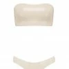 Elissa Poppy Bandeau Cheeky White Ivory Latex Lingerie Set