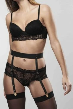 Bijoux Indiscrets Maze Vegan Leather Garter Belt