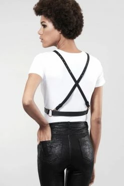Bijoux Indiscrets Toys & Accessories Maze Vegan Leather Cross Cleavage Harness