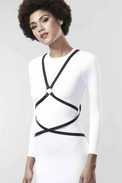 Bijoux Indiscrets Maze Vegan Leather Multi-Way Body Harness Toys & Accessories