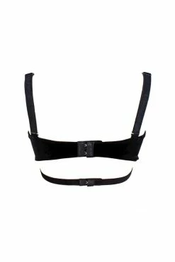 K+1% Black Velour Bra