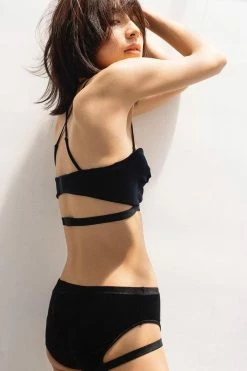 K+1% Black Velour Period-Proof Panty