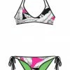 Darkest Fox Fuschia Jungle Reversible Bikini • Black Trim