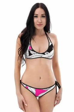 Darkest Fox Fuschia Jungle Green Canopy Reversible Bikini