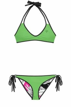 Darkest Fox Fuschia Jungle Green Canopy Reversible Bikini