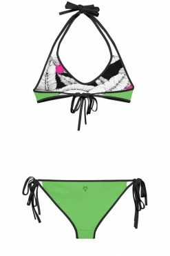 Darkest Fox Fuschia Jungle Green Canopy Reversible Bikini