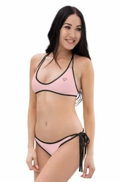 Darkest Fox Turquoise Jungle Reversible Bikini • Black Trim Swimwear