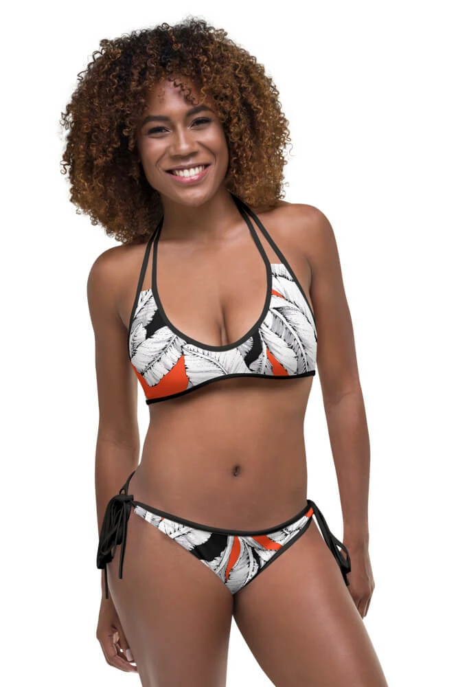Budget π Darkest Fox Tangerine Jungle Reversible π Bikini β’ Black Trim Swimwear β¨ 9 Darkest Fox Tangerine Jungle Reversible Bikini β’ Black Trim Swimwear