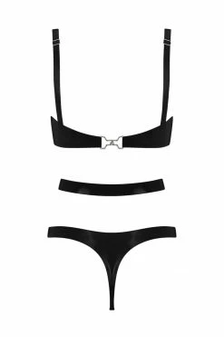 Elissa Poppy Lingerie Sets Cut Out Latex Lingerie Set