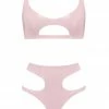 Elissa Poppy Baby Pink Cut Out Latex Lingerie Set Lingerie Sets