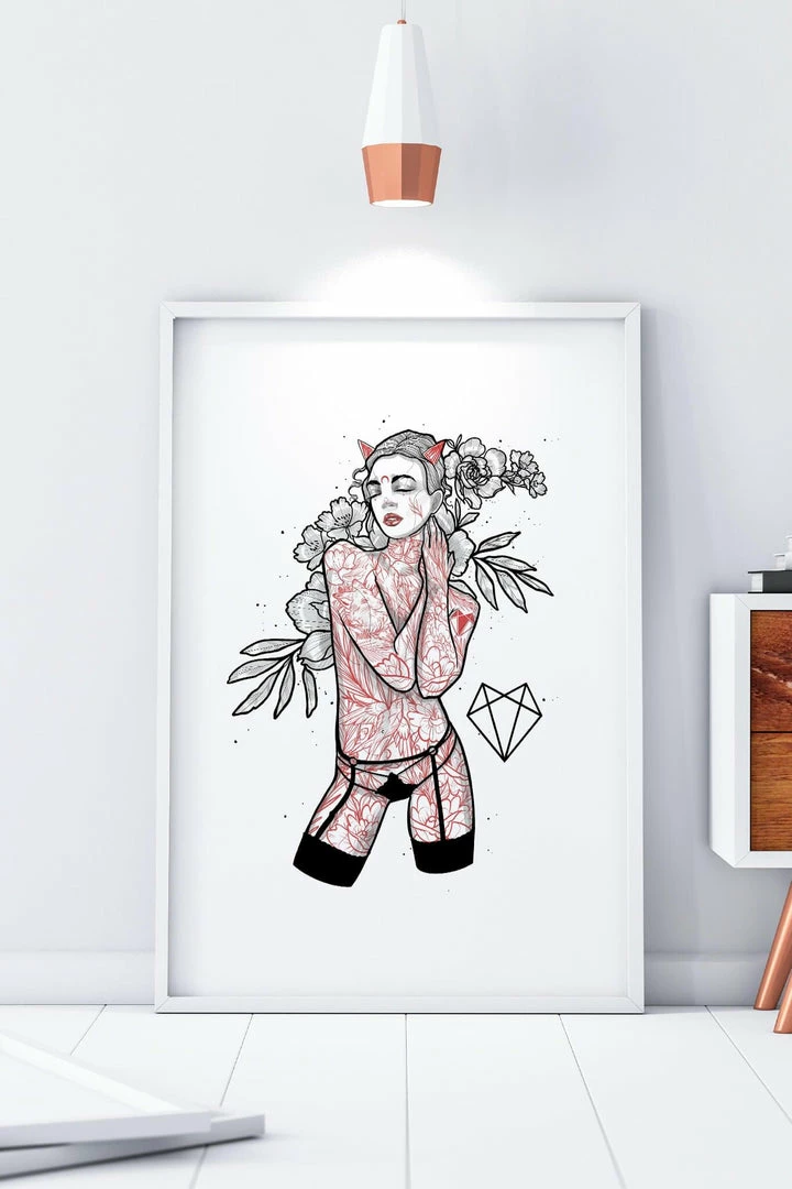 Coupon π Wolfmumma Darkest Vixen Framed Art β’ Brooke π 3 Wolfmumma Darkest Vixen Framed Art β’ Brooke