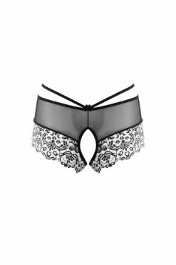 Eros Veneziani Eros Bicolor Lace Crotchless Panty Femme Fatale