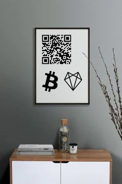 Darkest Fox Framed Crypto Love • Support With Sats