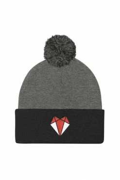 Darkest Fox Like A Vixen Pom Pom Knit Cap