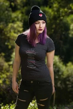 Darkest Fox Like A Vixen Pom Pom Knit Cap