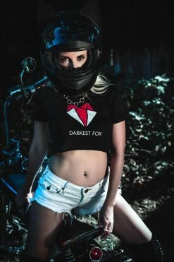 Like A Vixen Darkest Fox Raw Edge Crop Top