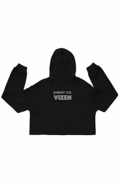 Darkest Fox Darkest Vixen Raw Edge Crop Hoodie Bodysuits & Tops