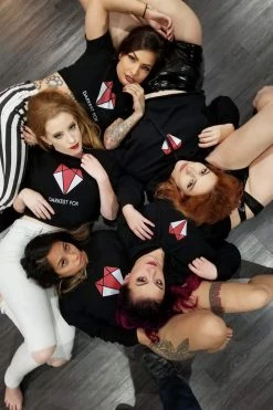 Darkest Fox Darkest Vixen Raw Edge Crop Hoodie Bodysuits & Tops