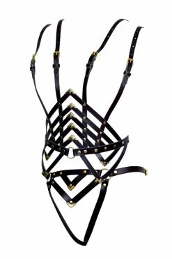 Love Lorn Lingerie Diamanté Leather Harness Set