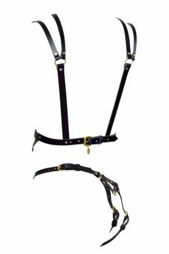 Love Lorn Lingerie Diamanté Leather Harness Set